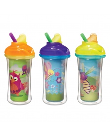 Munchkin - Click Lock obrázkový termohrneček s výklopným brčkem - 266ml | learningtoys.cz