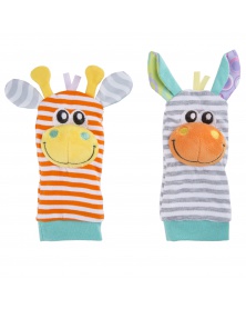 Playgro - Dárkový set chrastící ponožky a náramky Jungle Friends | learningtoys.cz