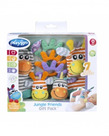 Playgro - Dárkový set chrastící ponožky a náramky Jungle Friends - poškozený obal | learningtoys.cz