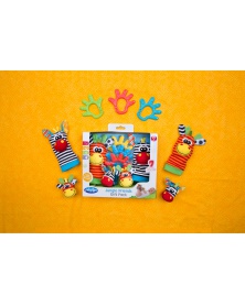 Playgro - Dárkový set chrastící ponožky a náramky Jungle Friends | learningtoys.cz